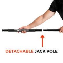 Load image into Gallery viewer, TITAN TERRAIN 3 TONNE RUGGED FLOOR JACK - HI LIFT HYDRAULIC TROLLEY JACK - BLACK
