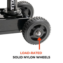 Load image into Gallery viewer, TITAN TERRAIN 3 TONNE RUGGED FLOOR JACK - HI LIFT HYDRAULIC TROLLEY JACK - BLACK
