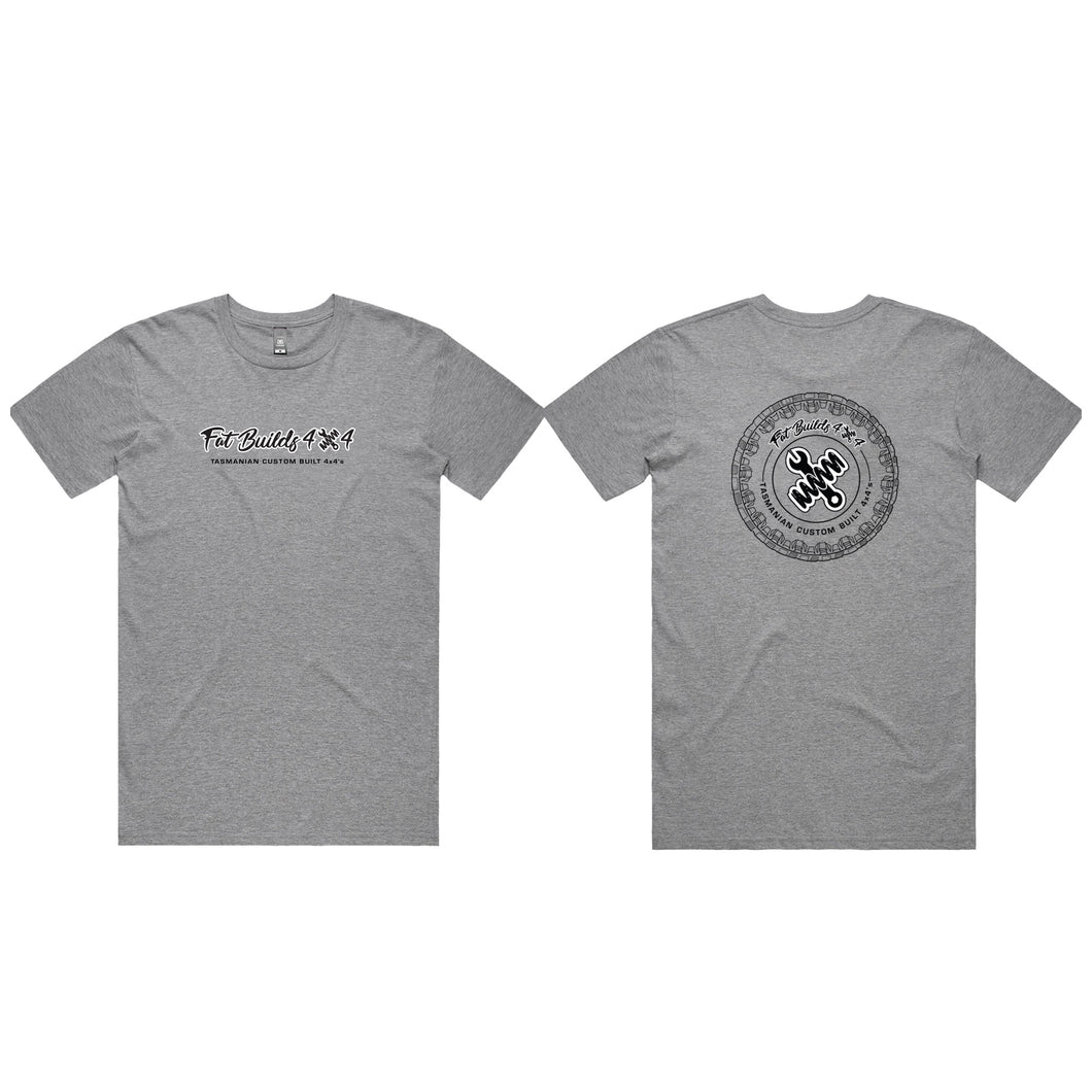 Fatbuilds 4x4 Tyre T-Shirt - Grey